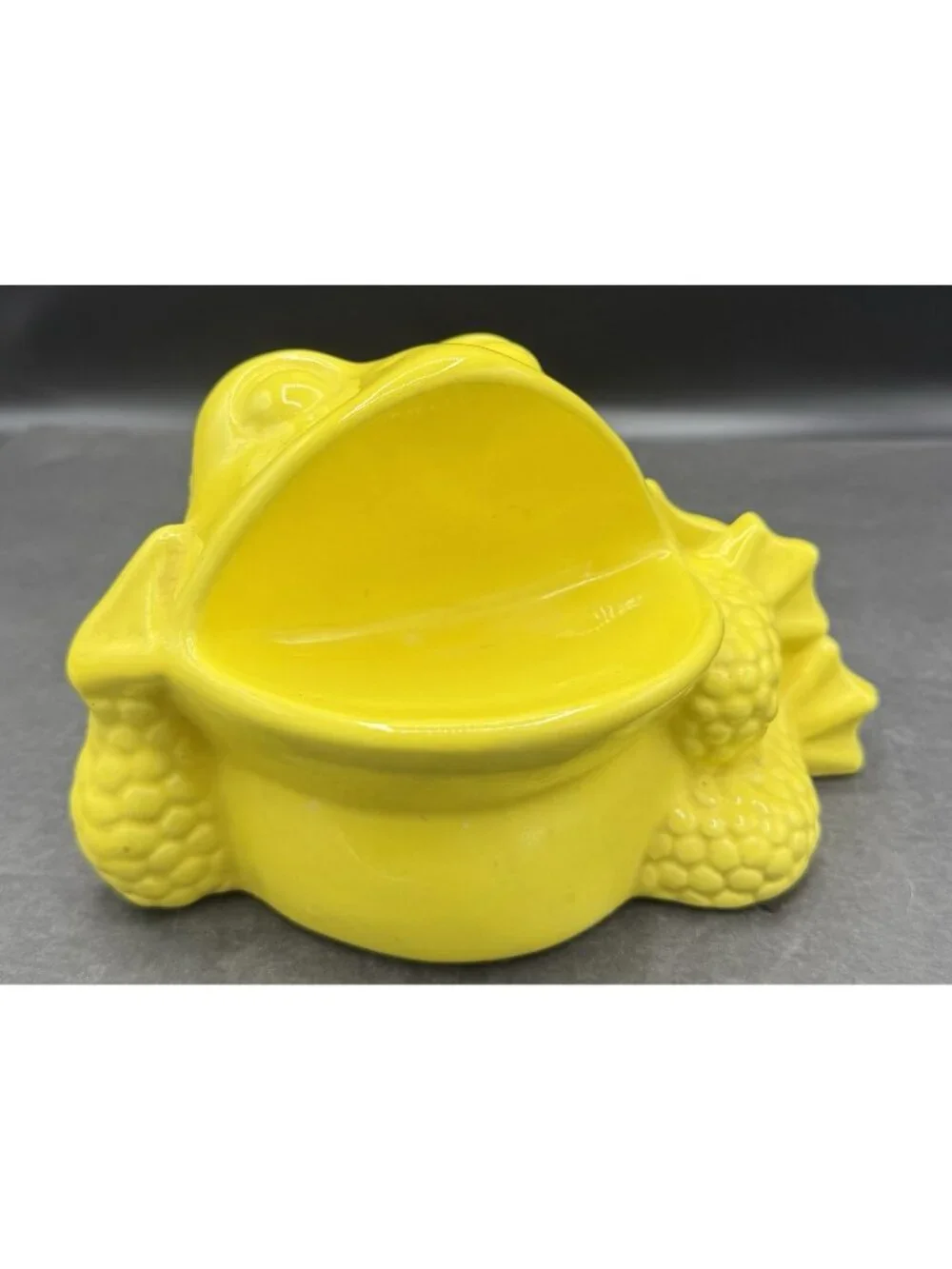 MCM Yellow Frog Ceramic Toothbrush Soap Holder